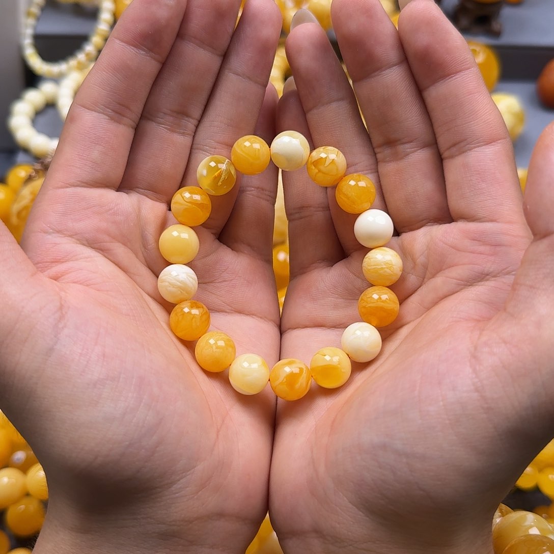 未镶嵌琥珀珠宝奇石12mm