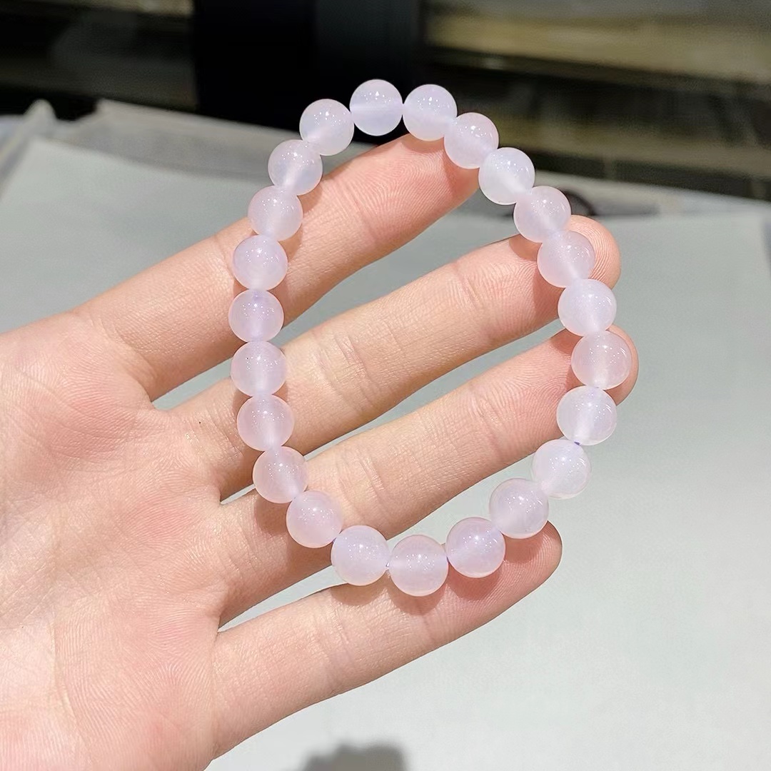 【月光】天然白玛瑙手串简约百搭设计 多样性发其一