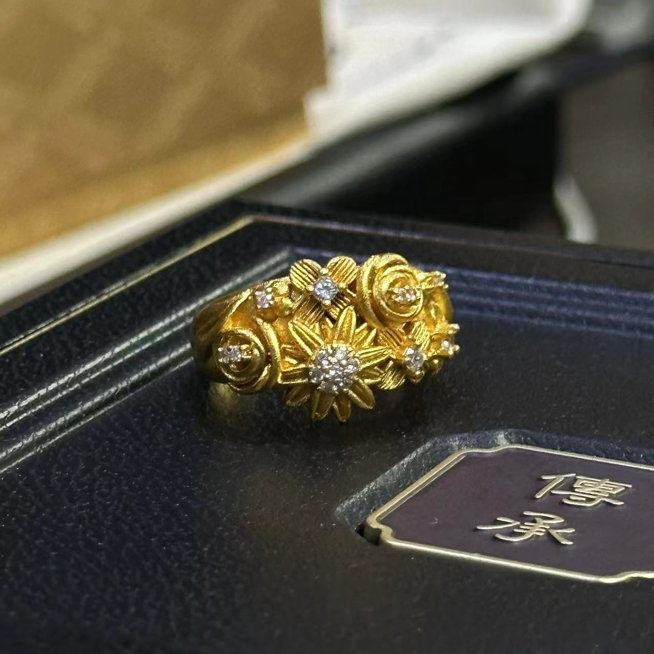 铜合金戒指 繁花锦簇雏菊戒指-3979