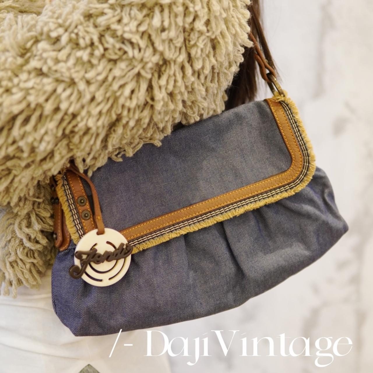 95新 FENDI/芬迪 大吉中古/Fendi丹宁饺子翻盖腋下包