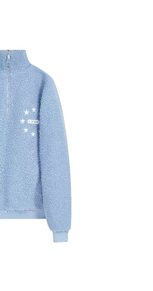 GOODBRAND 针织立领宽松落肩长袖卫衣 男女同款 烟灰