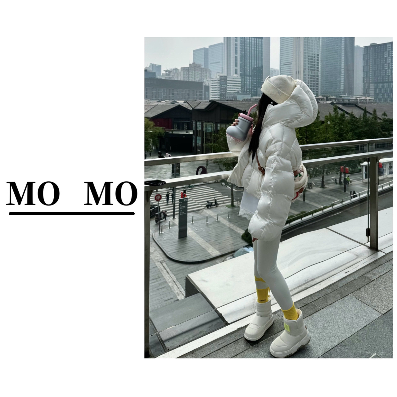 MOMO【云朵泡芙】2025新款90白鸭绒连帽设计感洋气羽绒服小个子保暖