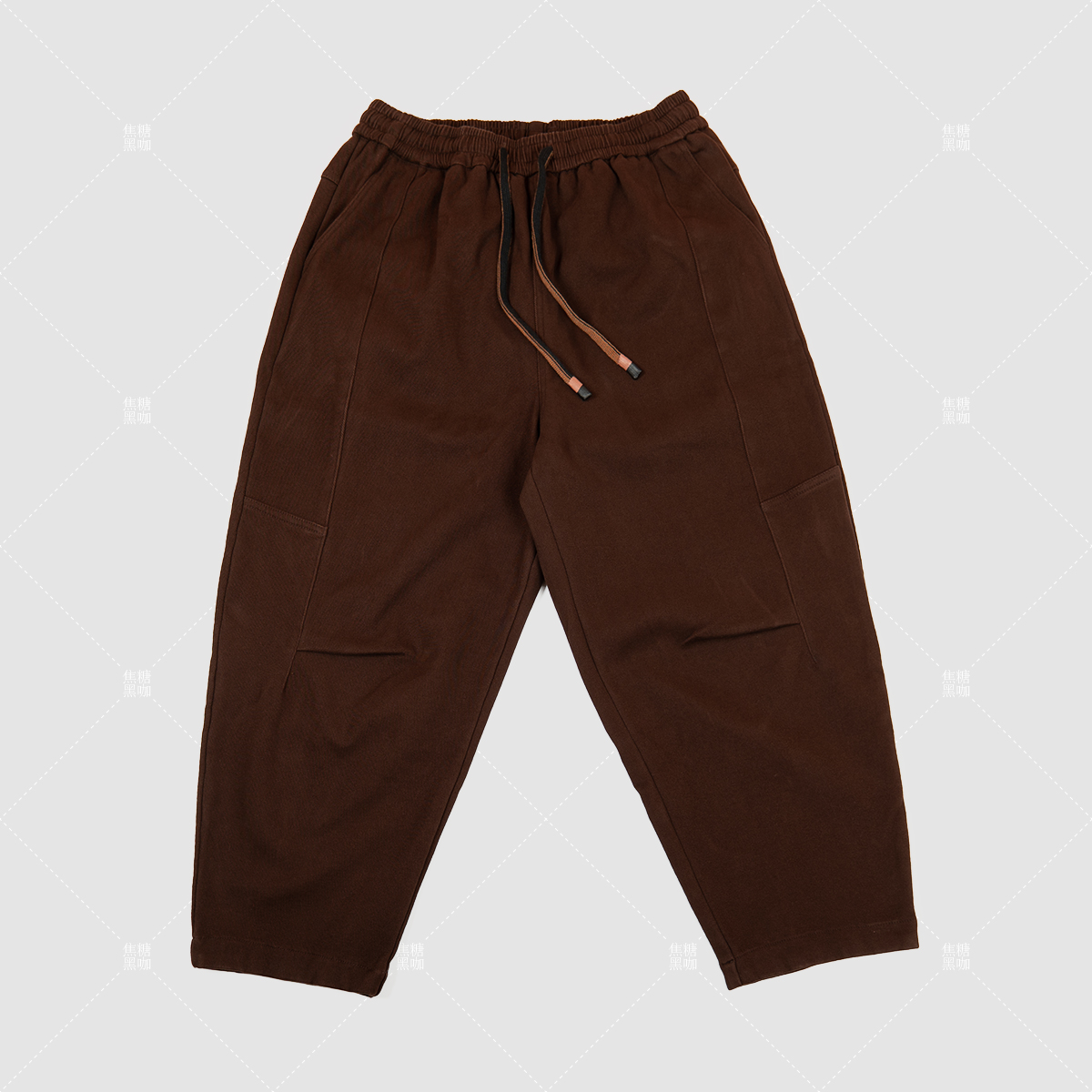 秋冬女士加绒休闲裤加厚保暖深棕色休闲裤子百搭简约纯色直筒潮流