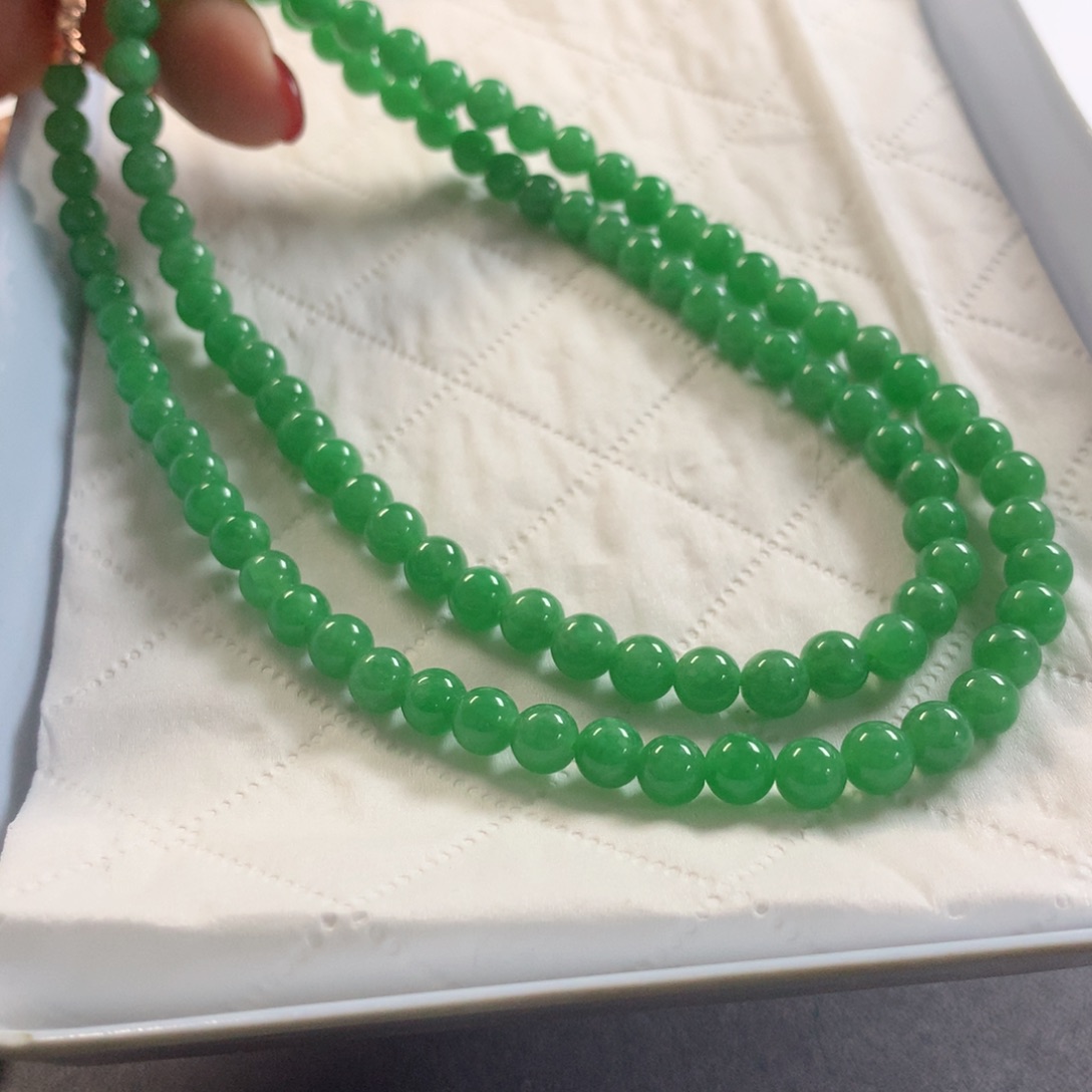 翡翠未镶嵌颈饰项链