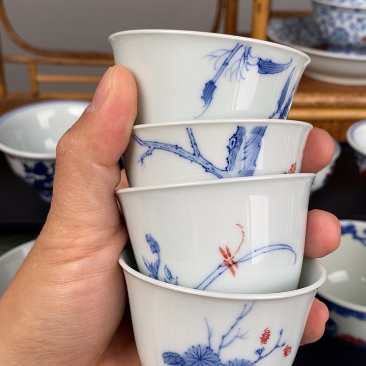 梅兰竹菊4支杯70ml