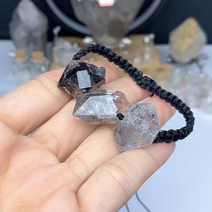 水晶颈饰未镶嵌流沙大颗粒手链钻手链