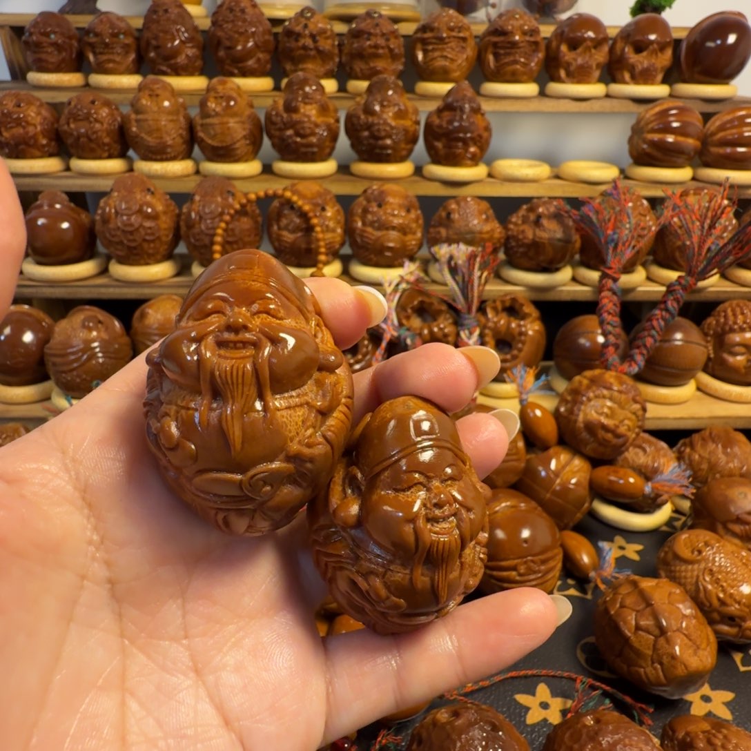 峰***下手串/手链橄榄核财神