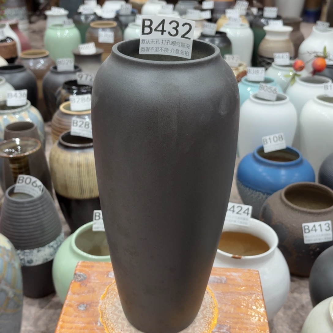 陶摆件瑕疵432 景德镇陶瓷高34口9