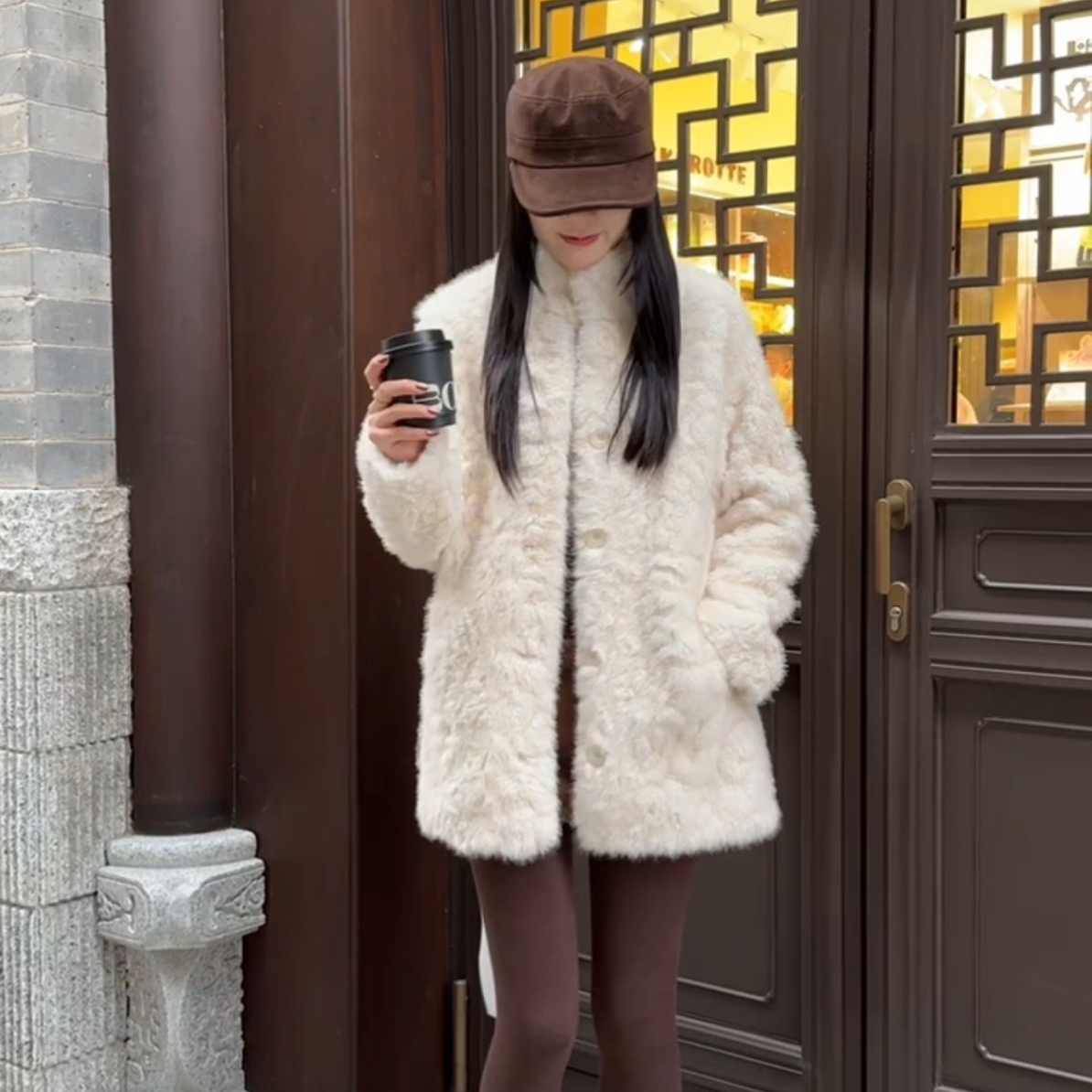 【工厂实拍】8773冬季保暖立领长袖中长外套