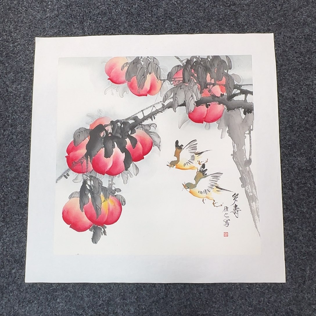 国画50*50纯手绘于往之