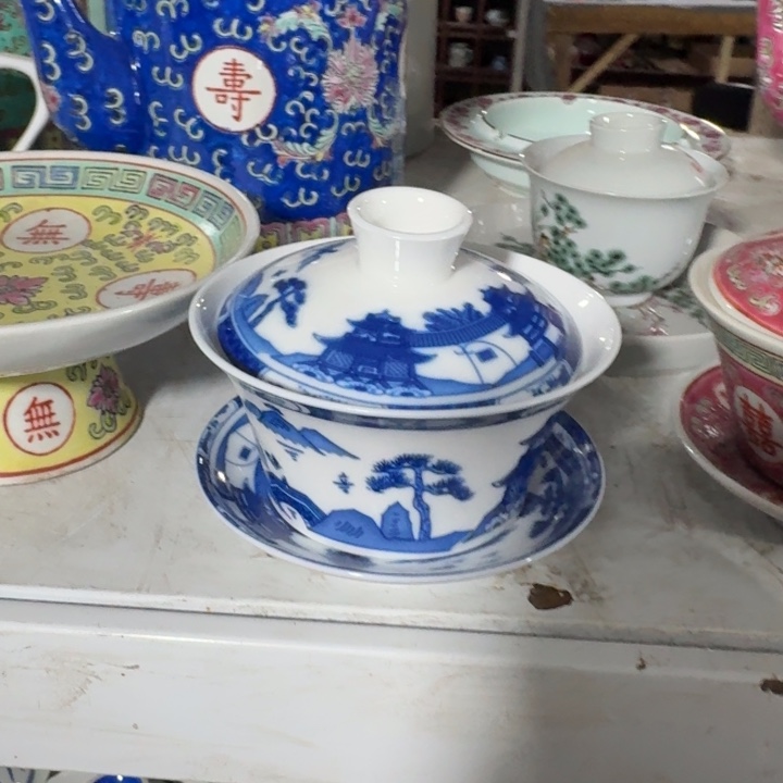 摆件精华梧桐三才盖碗