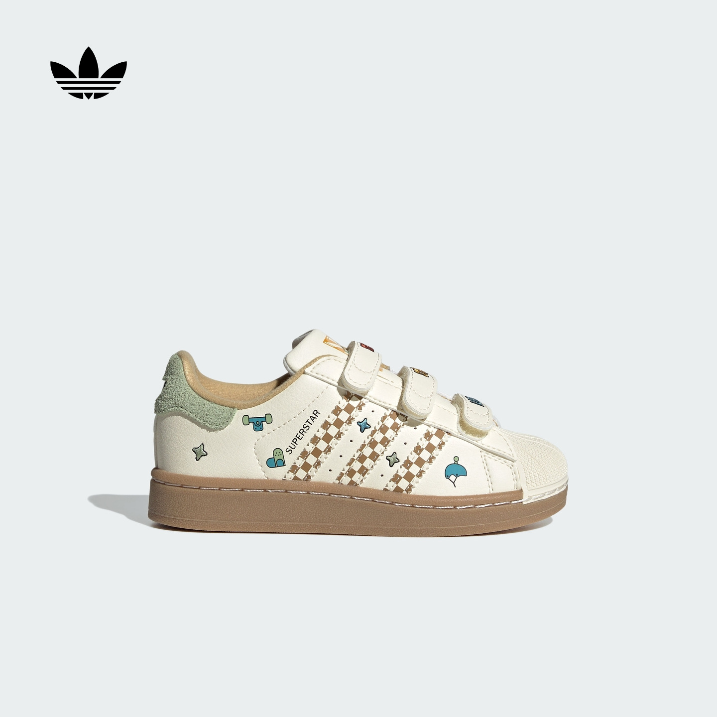 adidas阿迪达斯三叶草小童迪士尼联名板鞋 SUPERSTAR II JS2470