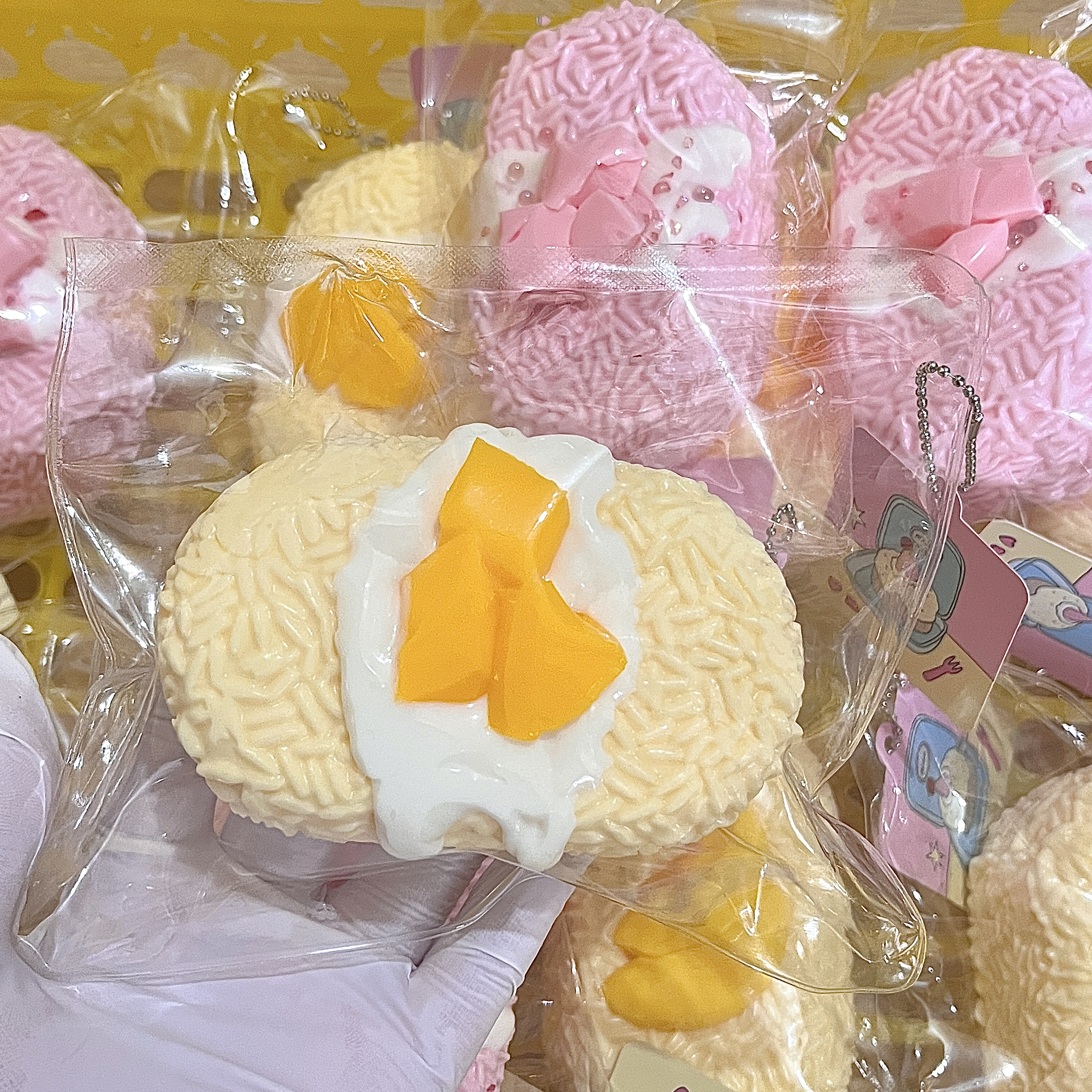 米嘟食品级硅胶捏捏/芒果奶油仙贝+蜜桃奶油仙贝/组合6