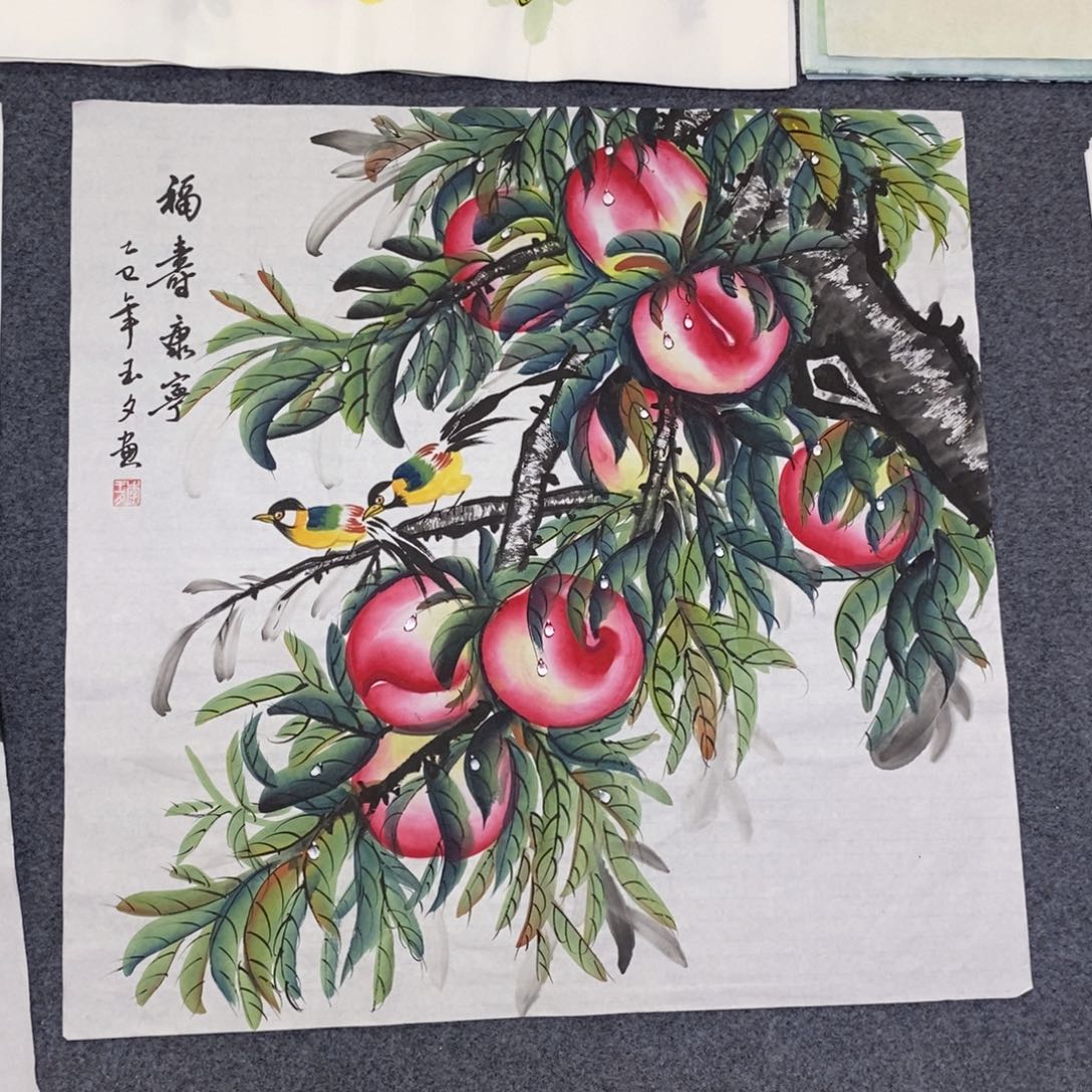 国画尺寸68✖️68斗方手绘画