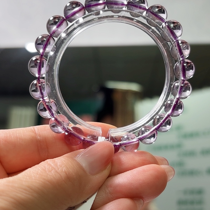 未镶嵌手链水晶紫晶8aa