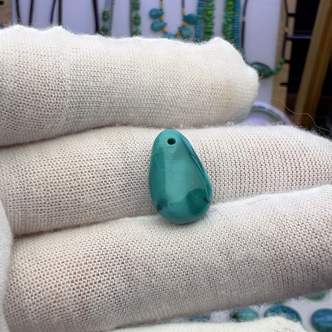 绿松石蓝料吊坠9.7mm兰