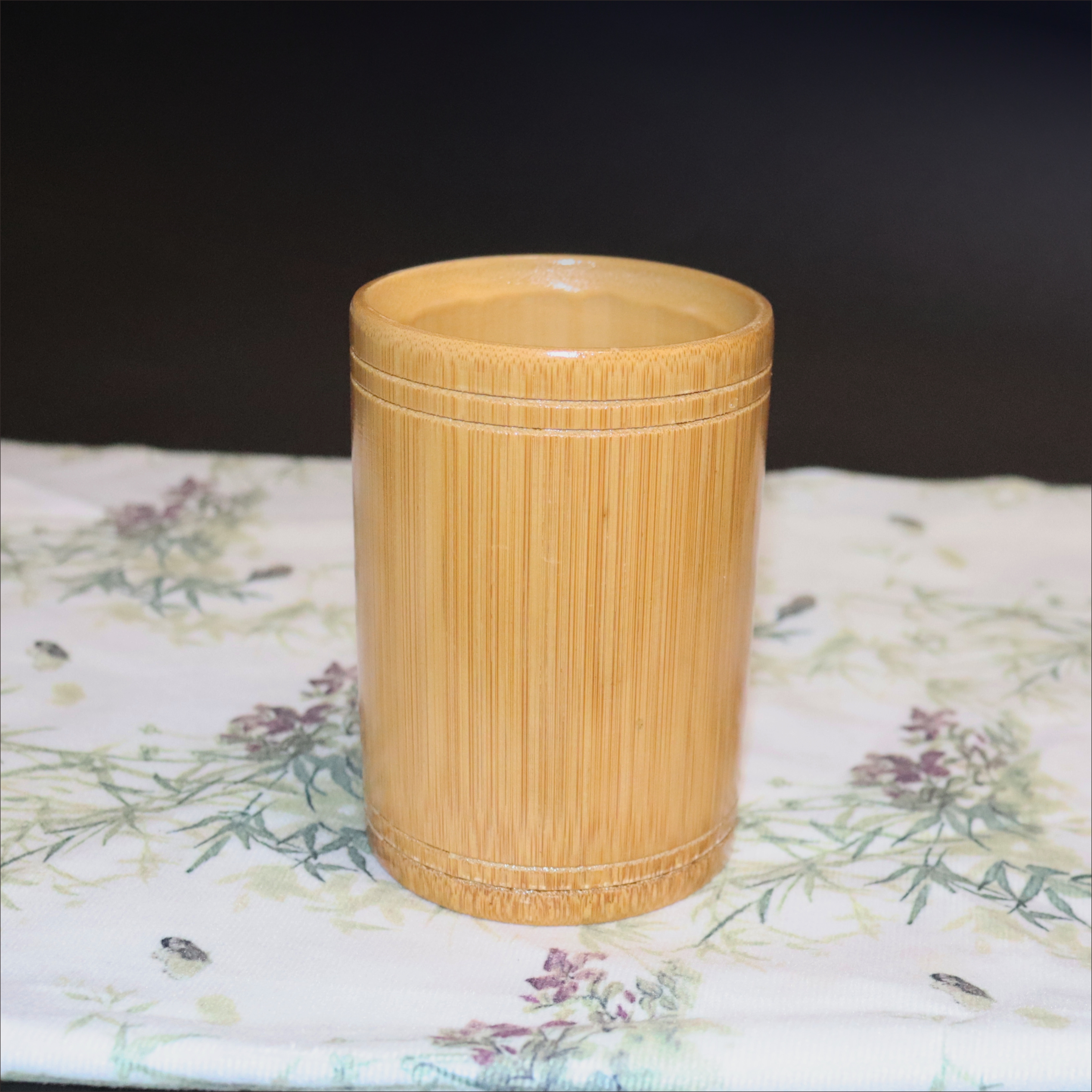 竹笔筒定制印logo学生桌面收纳盒办公雕刻摆件创意笔桶刻字礼品