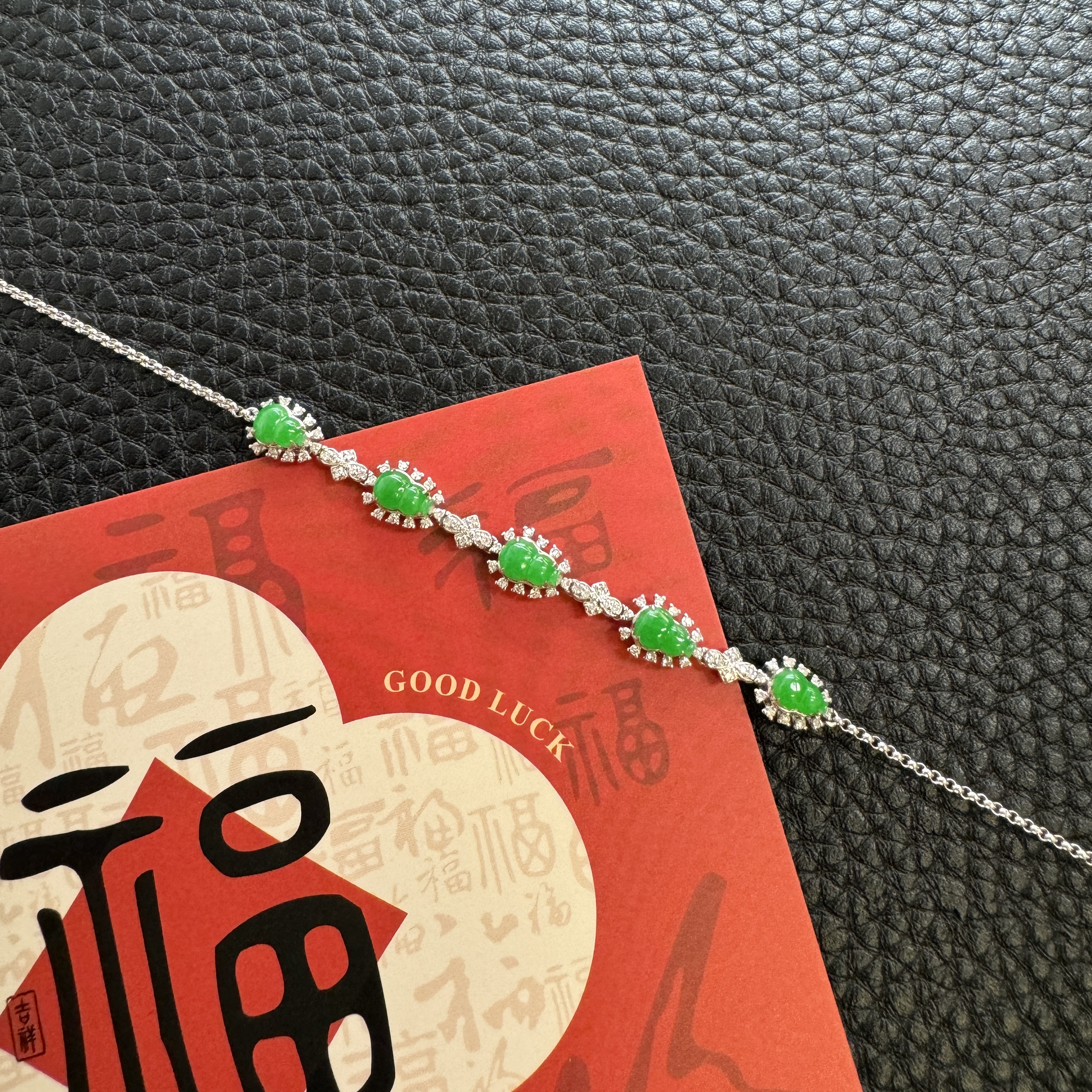 【天然缅甸A货翡翠】葫芦手链