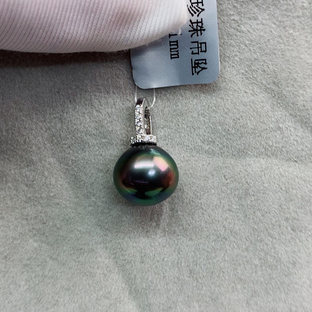 颈饰银S925镶嵌海水珍珠10-11