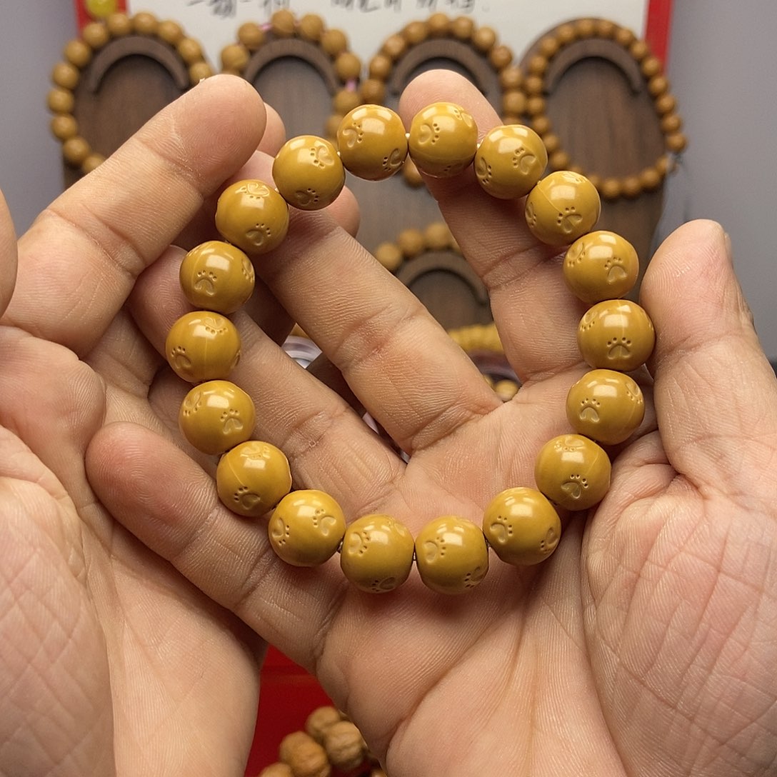 吃***吃猴头核桃手串猴头手串，微瑕猫爪