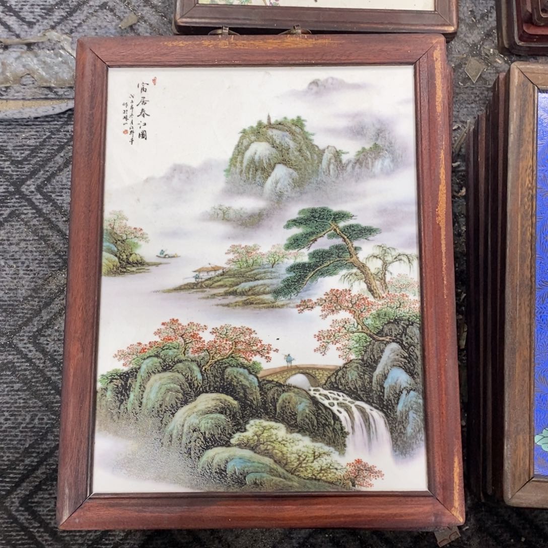 瓷37*28 景德镇瓷板画柴窑烧制