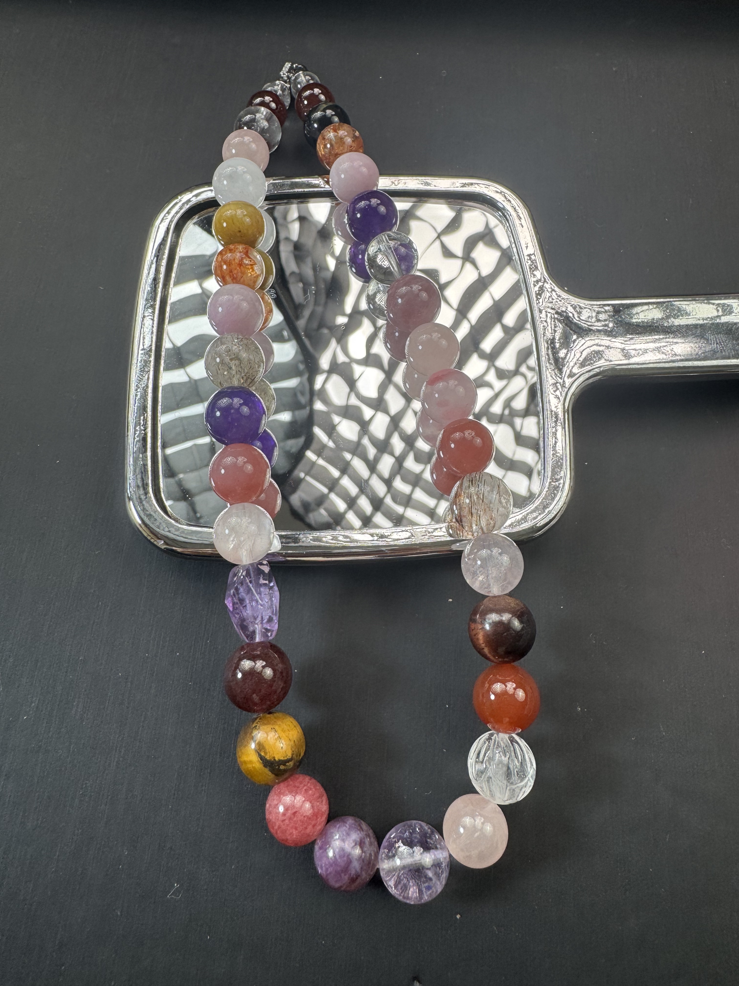 A551  水晶多宝项链11-12mm+多样性发一