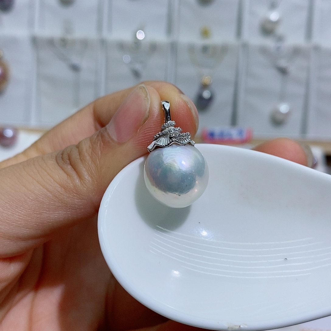 吊坠(赠链)银S925镶嵌淡水珍珠