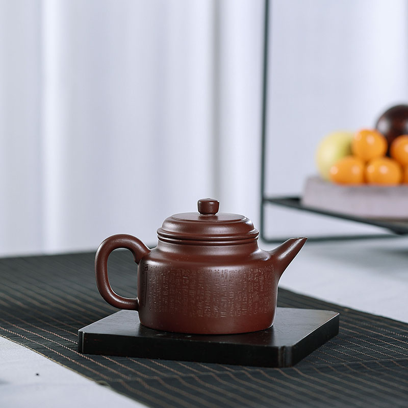 经典功夫泡茶茶具宜兴紫砂壶德钟老紫泥黄金容量