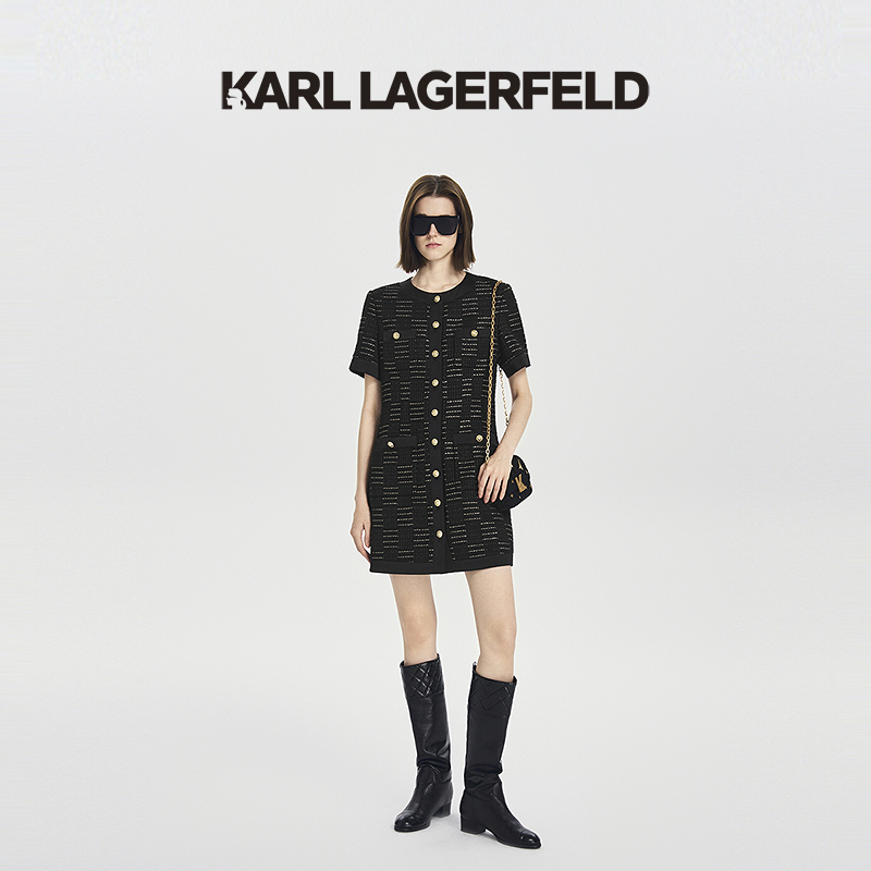 【官方】KARL LAGERFELD卡尔拉格斐25秋季新款连身裙老佛爷M26E1303