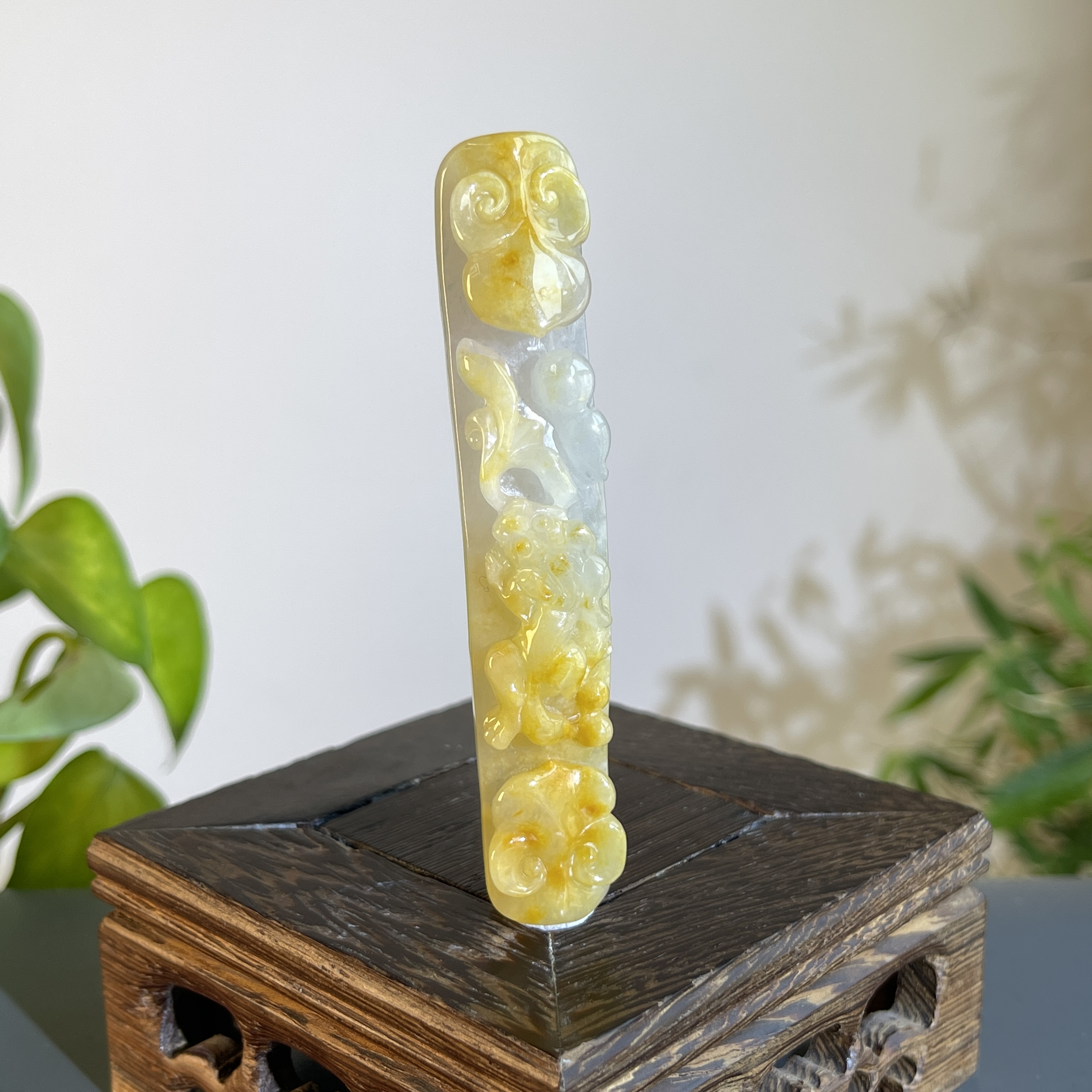 JTA28-31 天然翡翠缅甸A货 貔貅手牌