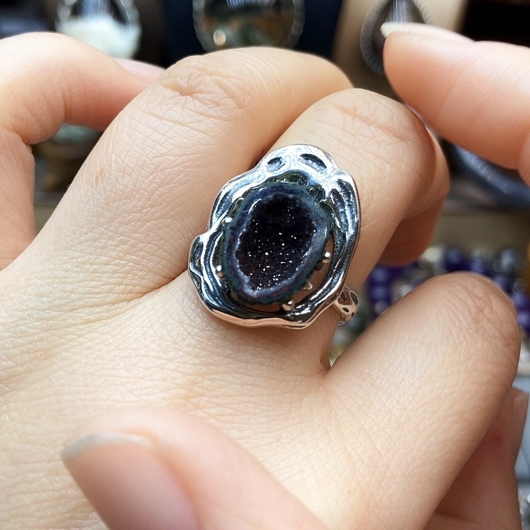 水晶戒指银S925镶嵌-**K