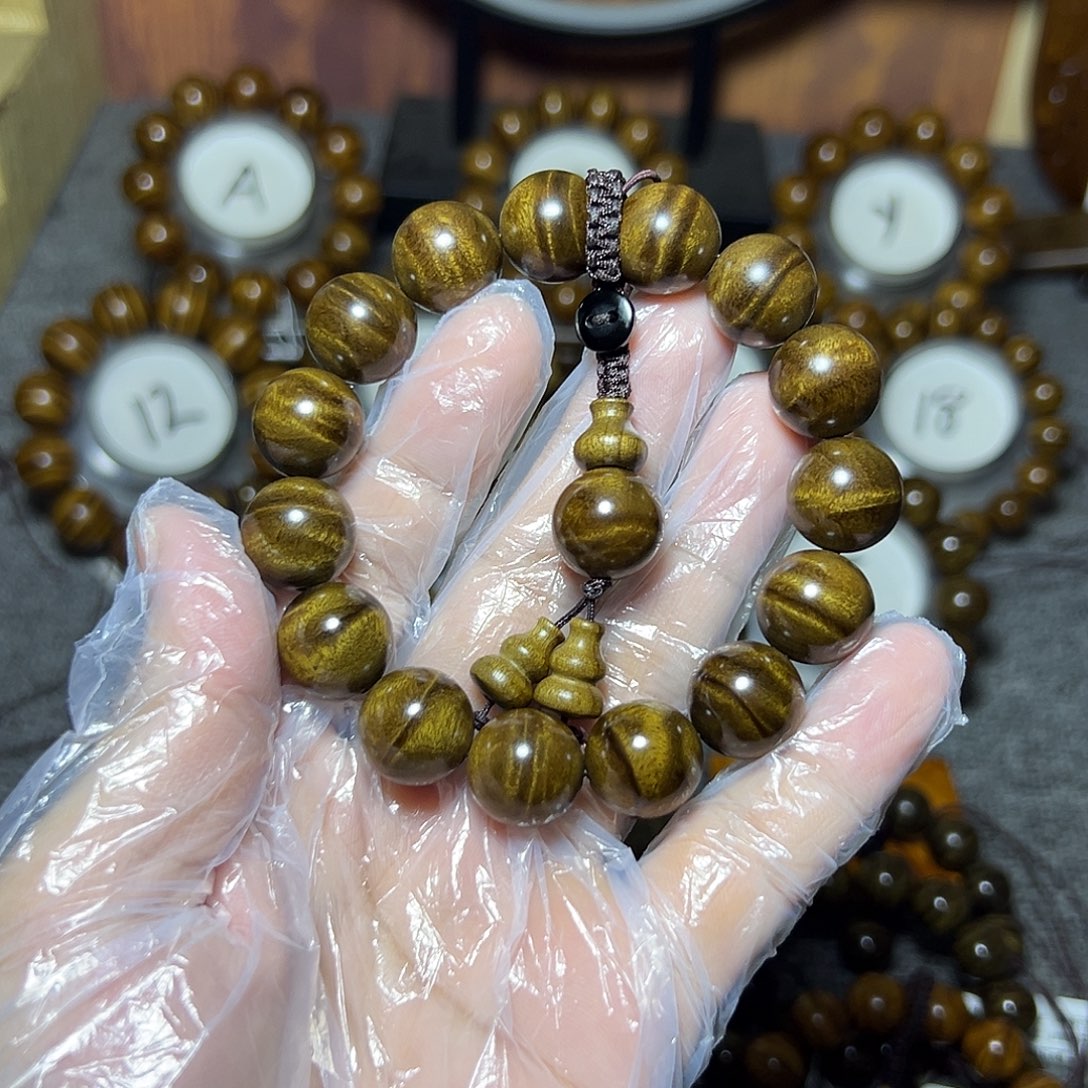 手串/手链阴沉木阴沉黄1.5水波