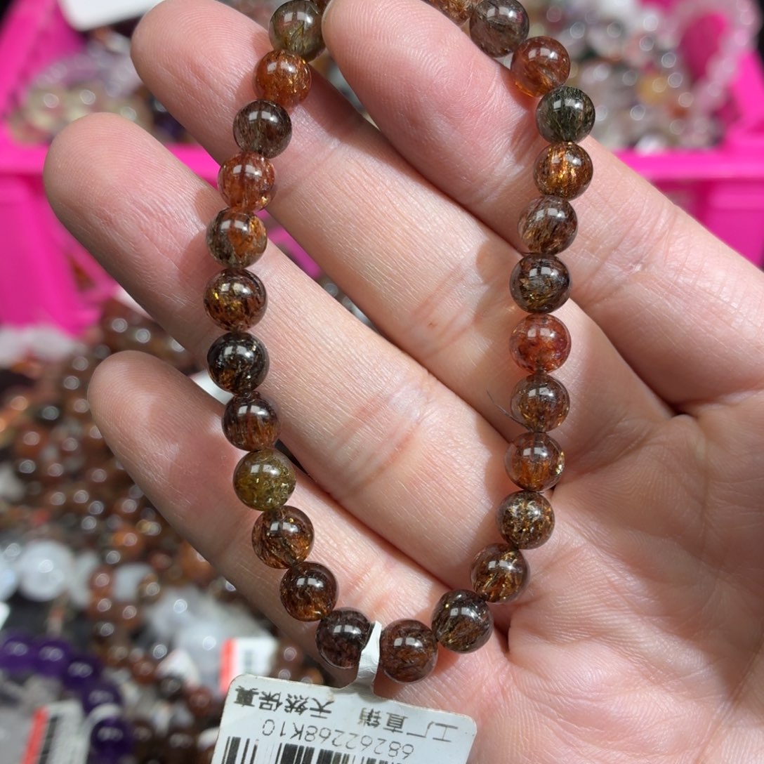 手链未镶嵌水晶卡6.6黑金超七