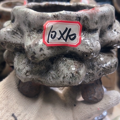 红陶粗陶花盆手工