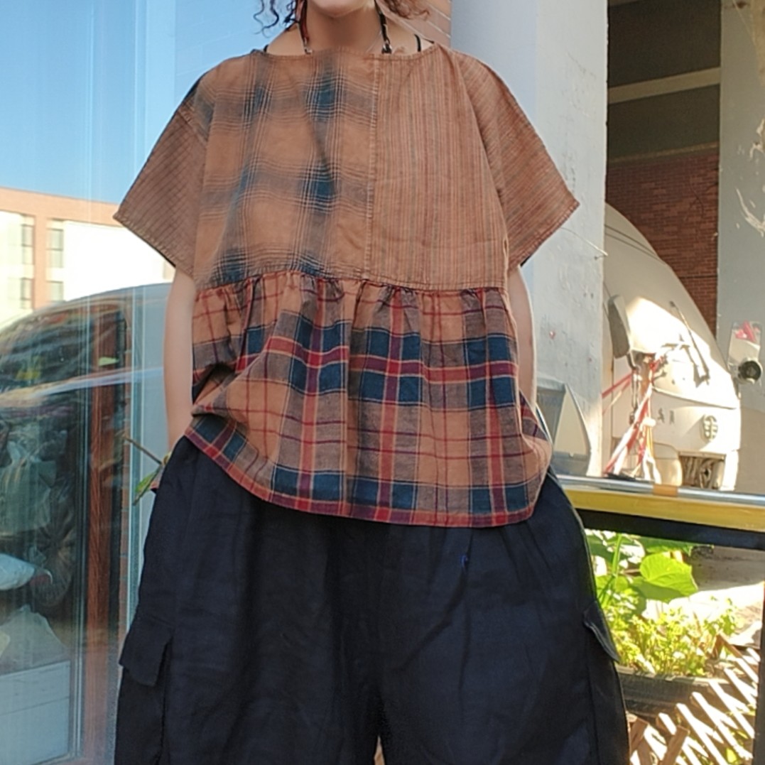 无吊牌炒色做旧老粗布娃娃马夹衫直播间自己选色