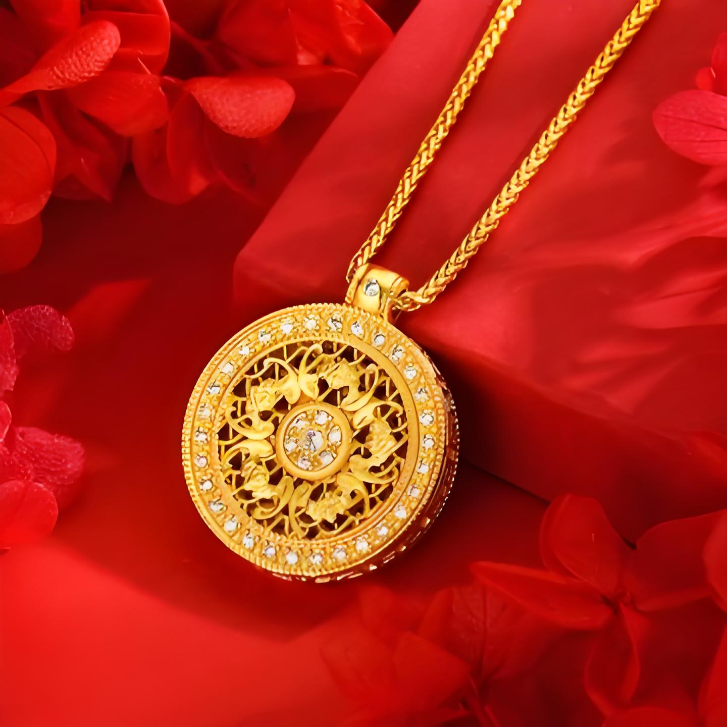 惠时高奢--时来运转八宝罗盘吊坠赠项链a34 KQ