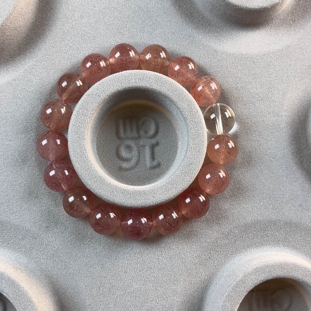 手链银S925镶嵌烟晶