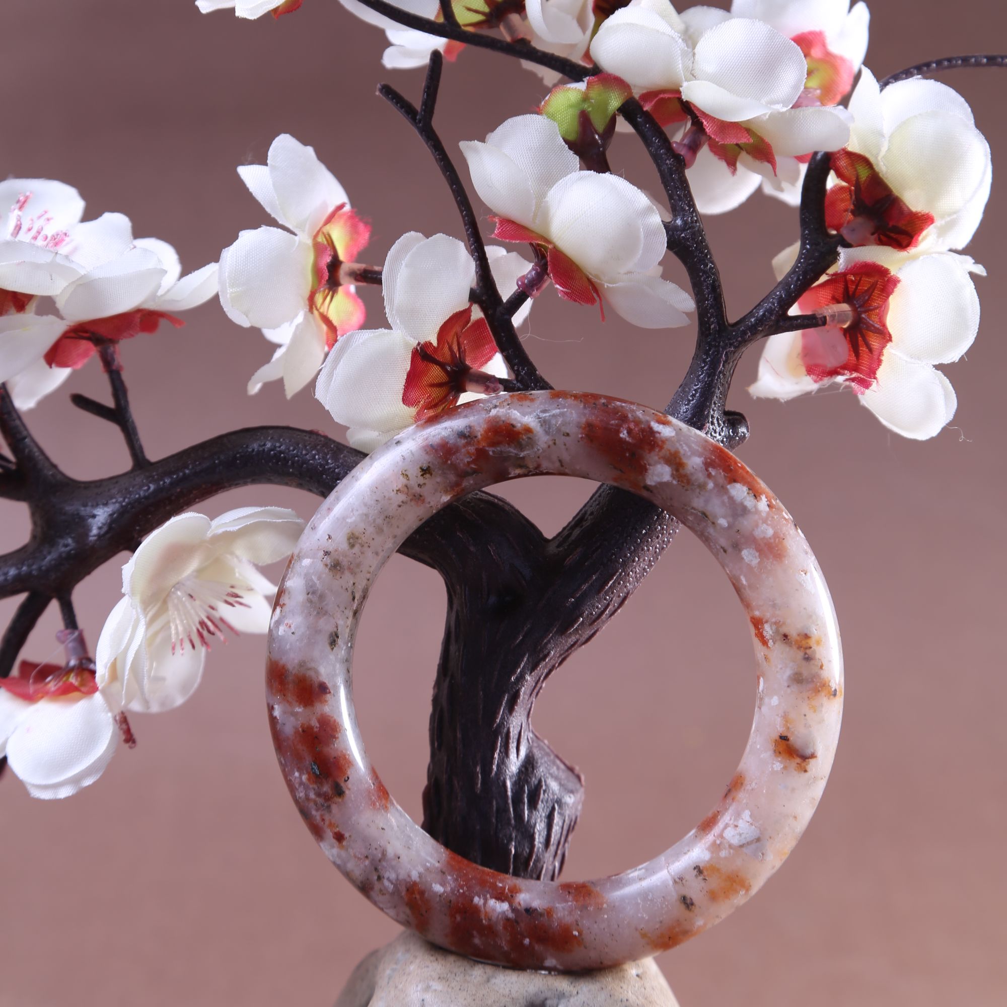 （防拍链接）佘太翠天然石英岩质玉复古通透精美暴风雪佘太翠玉手镯