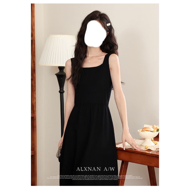 现货【品牌撤柜款ZB】大码女装法式圆领针织毛衣连衣裙DM00706