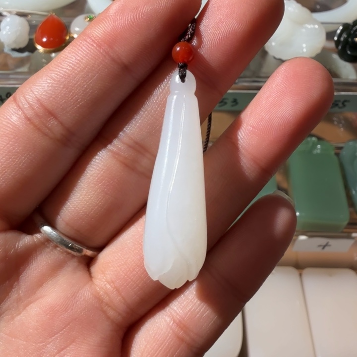 和田玉颈饰未镶嵌新疆和田玉白玉兰（活动价）