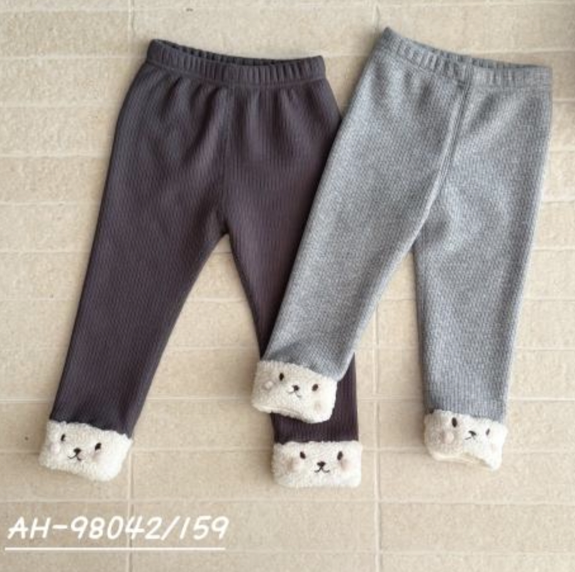 【NO退NO换】AH·2025冬特 坑条毛毛加绒打底裤 A98042