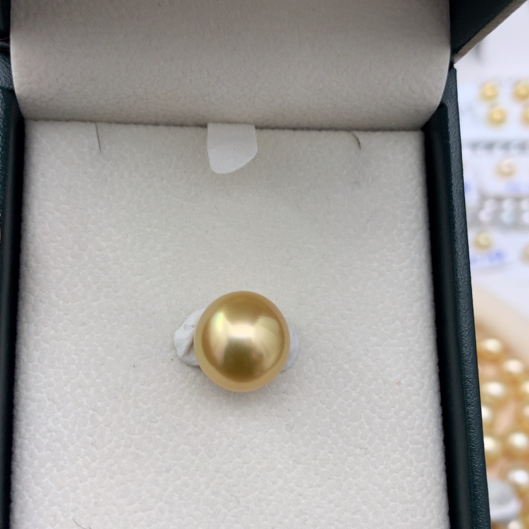 海水珍珠裸珠13-14mm金珠