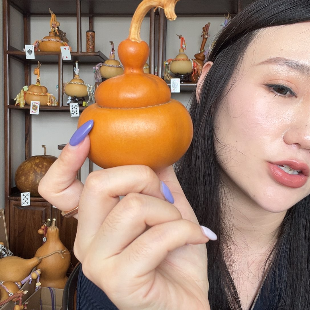 晨***）老皮圆元宝钱袋子葫芦