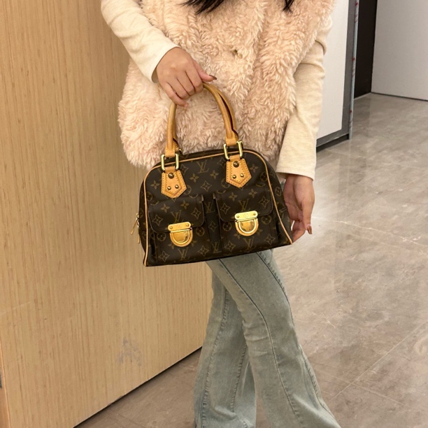 95新 LouisVuitton/路易威登 曼哈顿手提包经典百搭