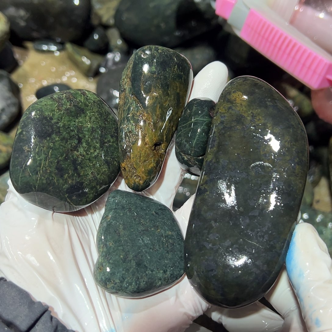 未镶嵌蛇纹石玉西藏藏玉药王石用****3