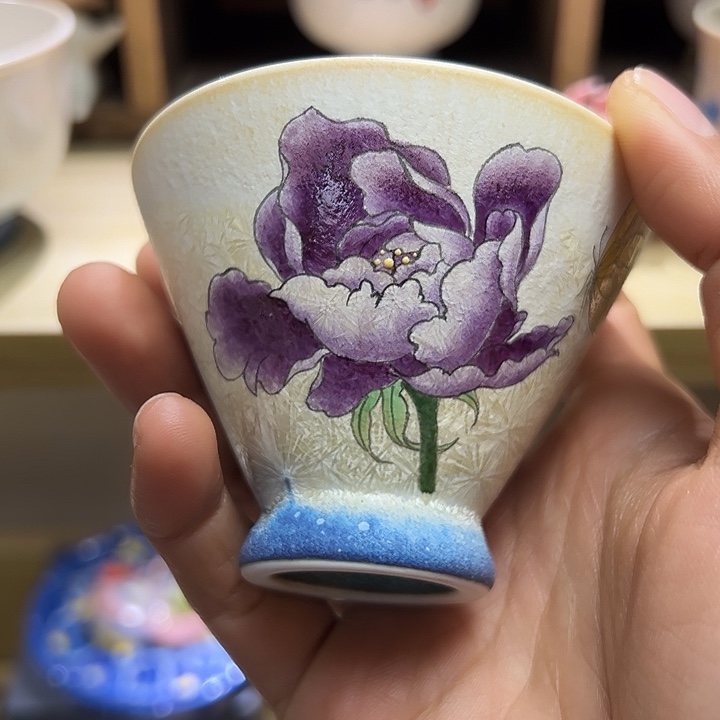 微瑕特价牡丹杯杯