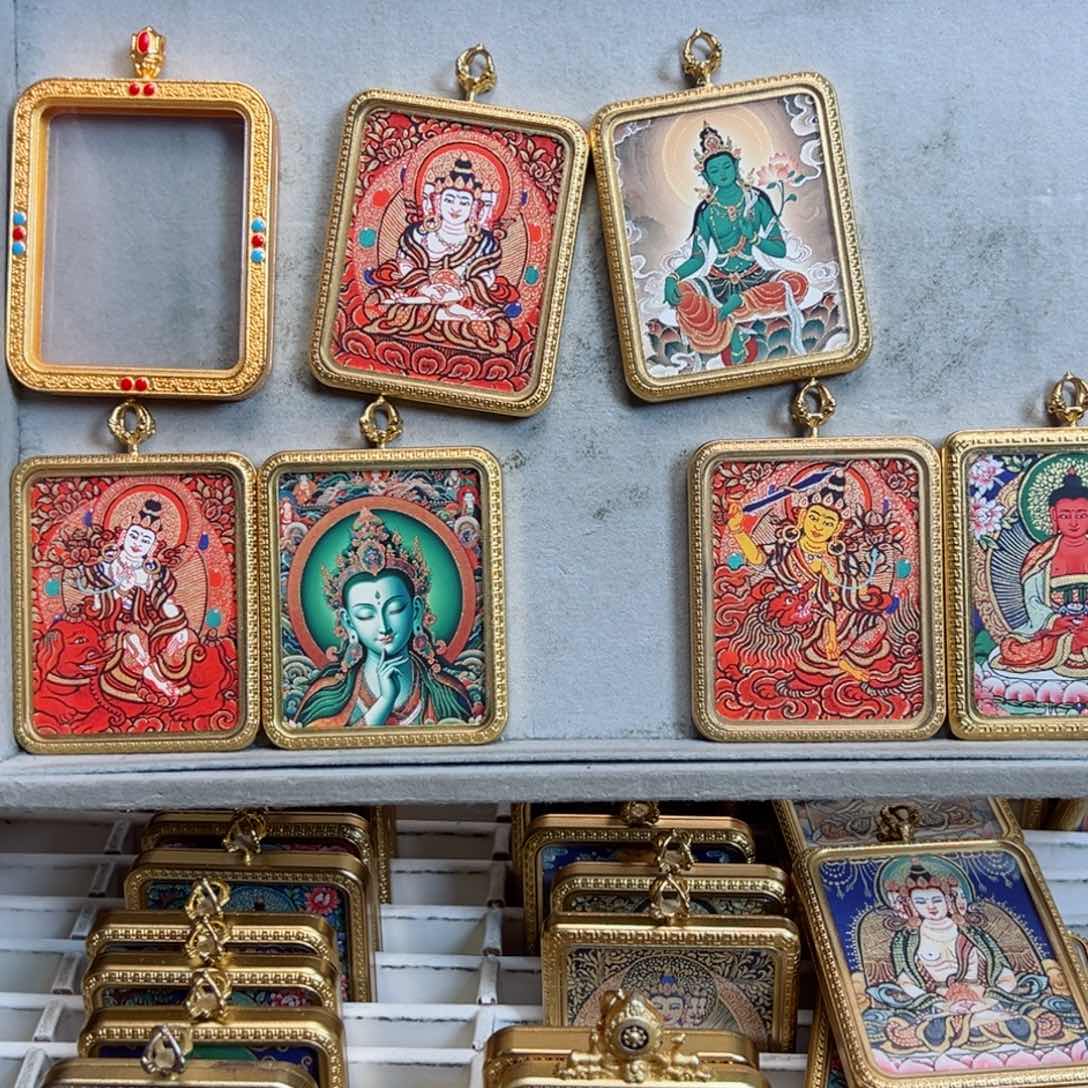 吊坠金*双面定制普贤 绿度母。大日 绿度母。文殊 阿弥