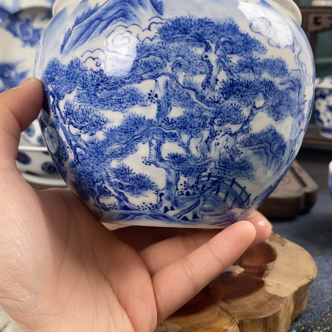 瓷片景德镇手绘青花茶器155