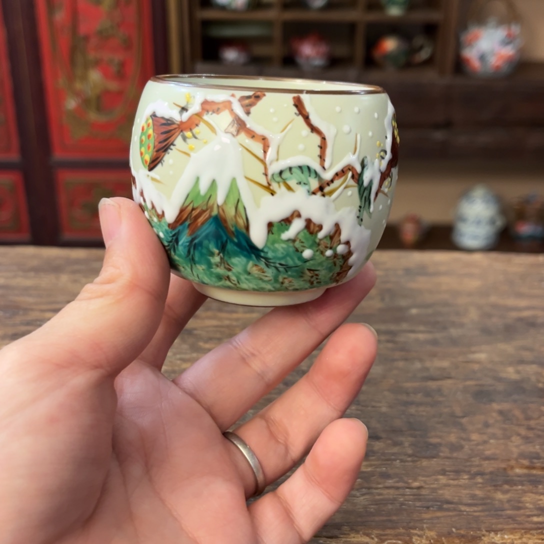 景德镇柴烧手工手绘陶瓷