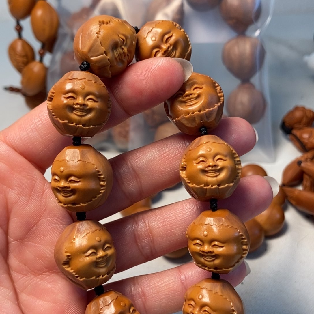 橄榄核手串/手链包衣十分开心20